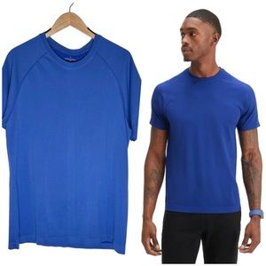 Fabletics | Men | Blue The Training Day Vented Performance Tee | Size Large